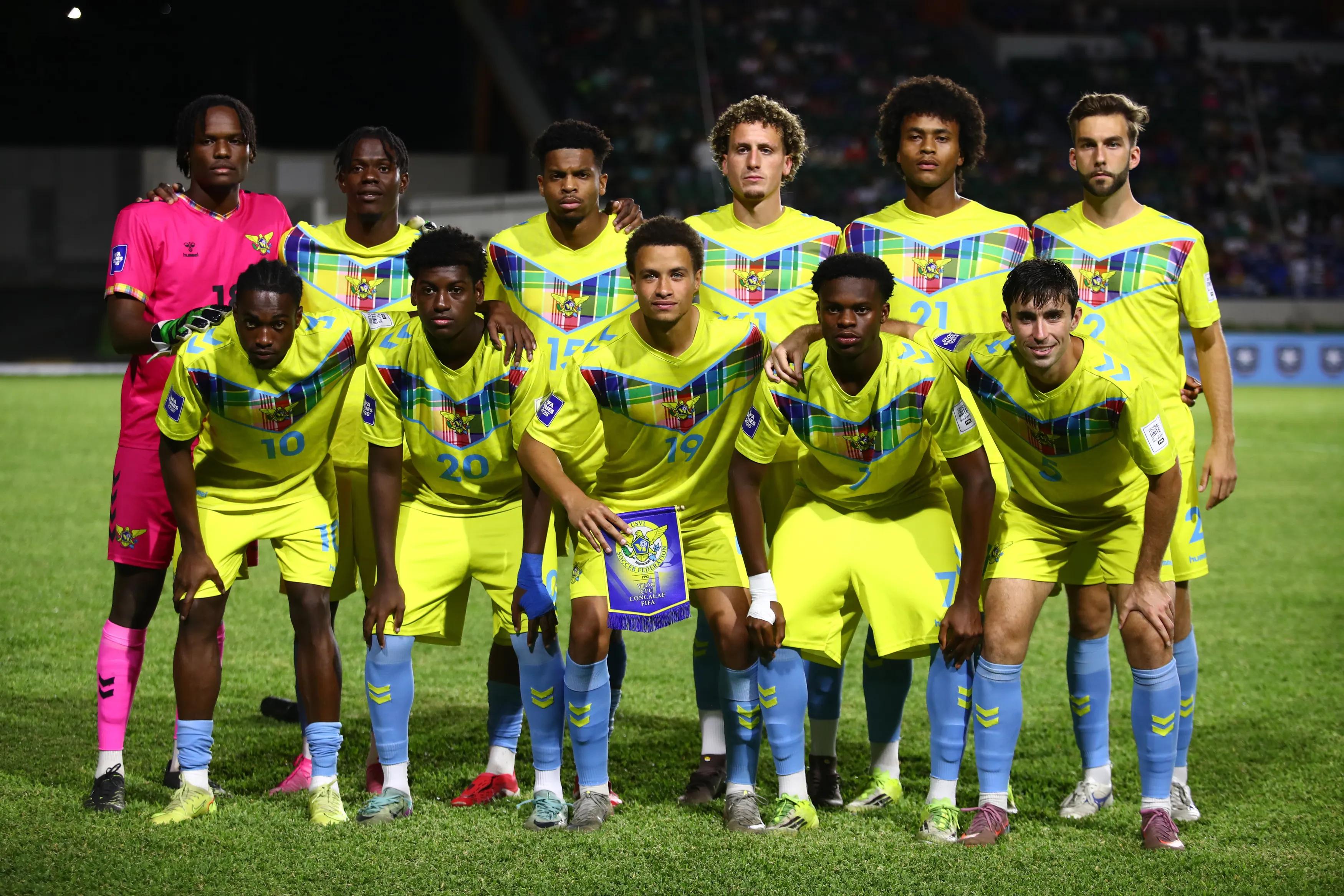 BAYAMON, PUERTO RICO - MARCH 28: Players of US Virgin Islands pose for a team photo prior to the FIFA Series 2026 final match between US Virgin Islands and Puerto Rico at Estadio Juan Ramón Loubriel on March 28, 2026 in Bayamon, Puerto Rico. (Photo by Raul Sifuentes - FIFA/FIFA via Getty Images)